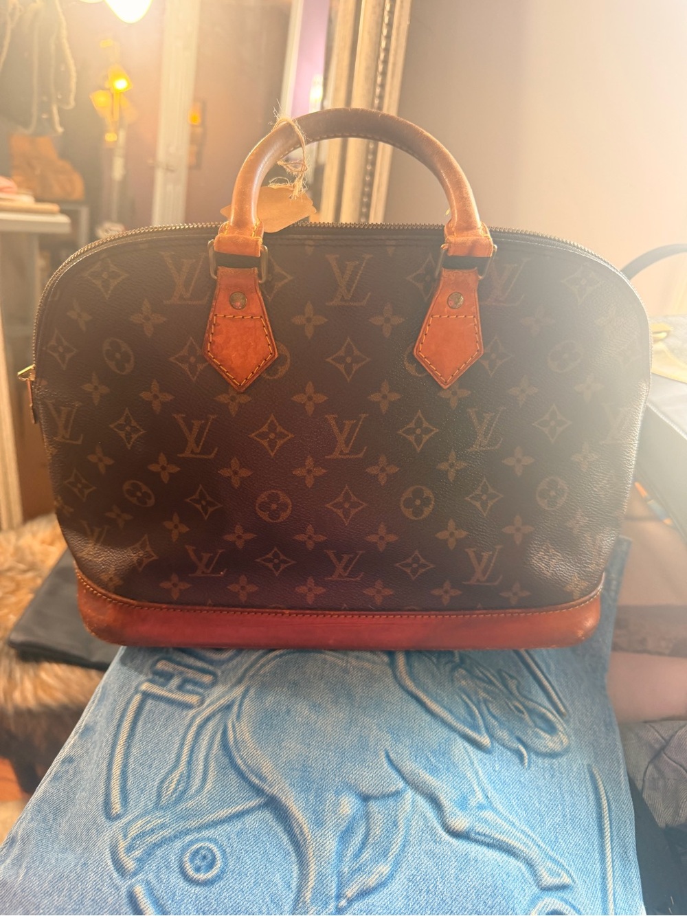 Louis Vuitton Monogram Alma PM Top Handle Bag - Brown/Tan - Picture 3 of 4